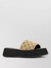 Gucci 45mm North Gg Monogram Canvas Platform Sandals In Multi