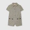 Gucci Gg Canvas Playsuit In Beige