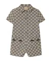 Gucci Gg-canvas Playsuit In Nude