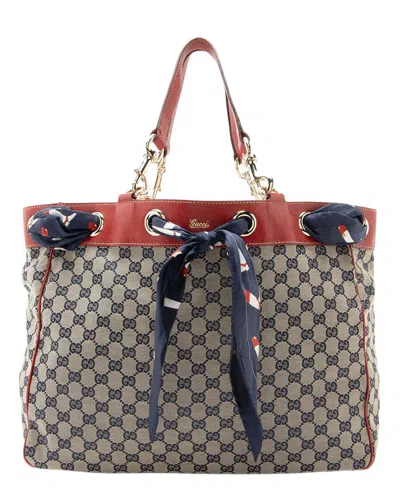 Gucci Gg Canvas Positano Tote (authentic Pre-loved) In Multi