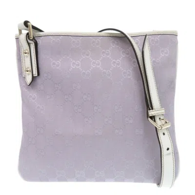 Pre-owned Gucci Gg Canvas Purple White Gg Canvas Shoulder Bag ()