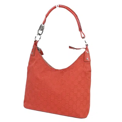 Gucci Gg Canvas Red Canvas Shoulder Bag ()
