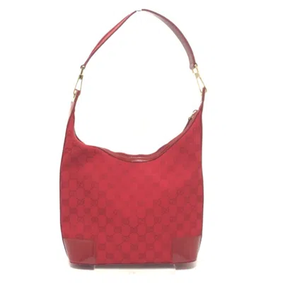 Pre-owned Gucci Gg Canvas Red Color Gg Canvas Handbag Shoulder Bag ()