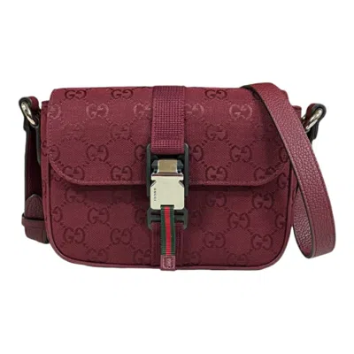 Pre-owned Gucci Gg Canvas Red Color Gg Canvas Shoulder Bag ()