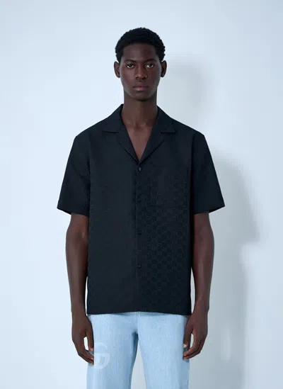 Gucci Men Gg Canvas Shirt In Black