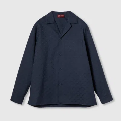 Gucci Gg Canvas Shirt In Blue