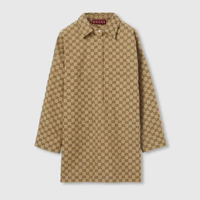 Gucci Gg Canvas Shirt In Brown