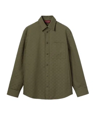 Gucci Gg Canvas Shirt In Green
