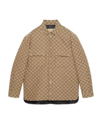 GUCCI GUCCI GG MONOGRAMMED BUTTON-UP SHIRT
