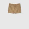 Gucci Women Gg Canvas Shorts In Brown