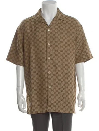 Pre-owned Gucci Gg Canvas Short Sleeve Shirt In Neutral