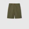 Gucci Men Gg Canvas Bermuda Shorts In Green