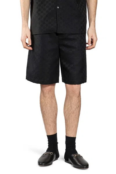 Gucci Gg Canvas Shorts In Black