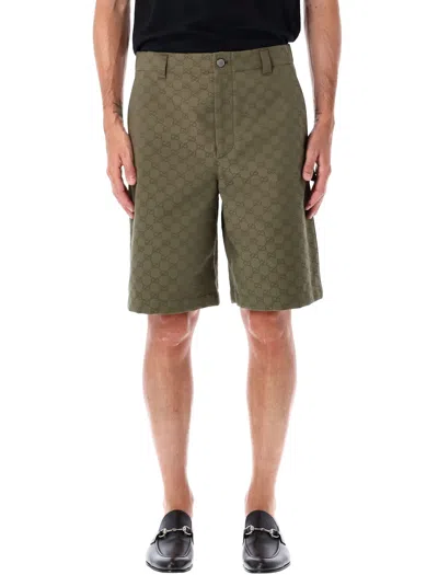 Gucci Gg Canvas Shorts Size 48 In Green