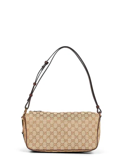 Gucci Gg Canvas Shoulder Bag In Beige
