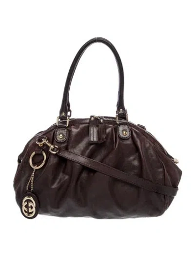 Pre-owned Gucci Gg Canvas Shoulder Bag In Brown