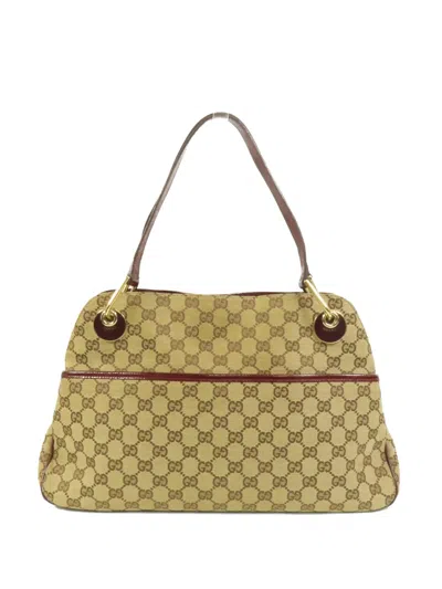 Pre-owned Gucci Gg Canvas Shoulder Bag In Neutral