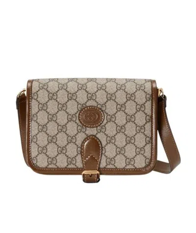 Gucci Gg-canvas Shoulder Bag In Nude