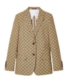 Gucci Blazer Aus Gg Canvas In Nude