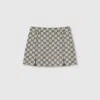 Gucci Gg Canvas Skirt In Beige