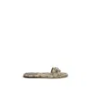 Gucci Women Gg Canvas Flat Sandals In Neutral