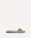 Gucci Women Gg Canvas Flat Sandals In Neutral