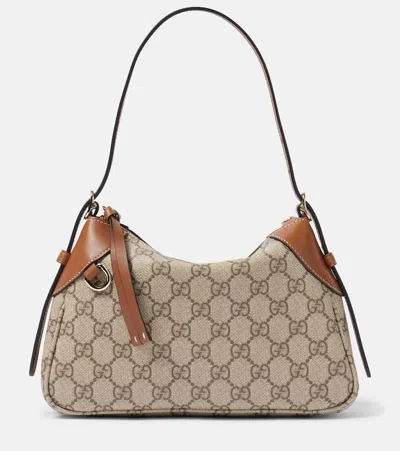 Gucci Gg Canvas Small Shoulder Bag In Neutral