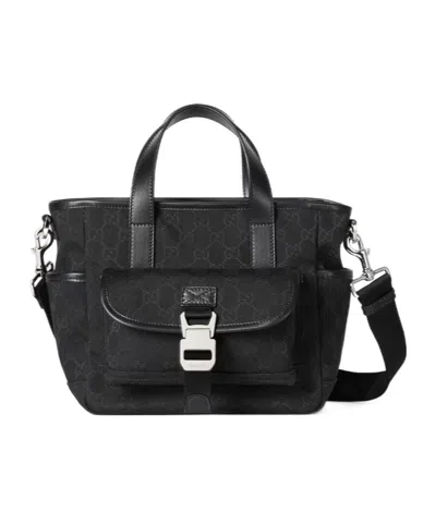 Gucci Gg Canvas Small Tote Bag In Black