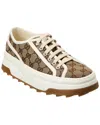 Gucci Gg Canvas Low-top Platform Sneakers In Beige