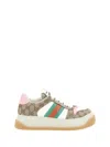 Gucci Multicolor Gg Fabric Double Screener Sneakers In Gg