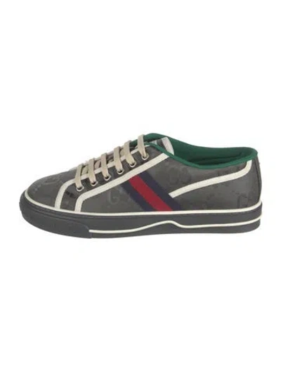 Pre-owned Gucci Gg Canvas Sneakers W/ Tags In Gray