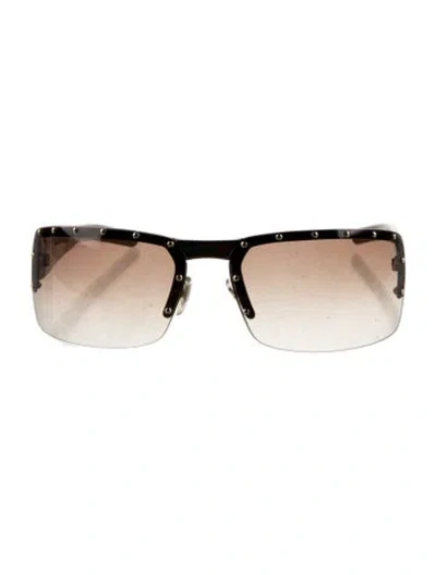 Pre-owned Gucci Gg Canvas Square Sunglasses In Neutral