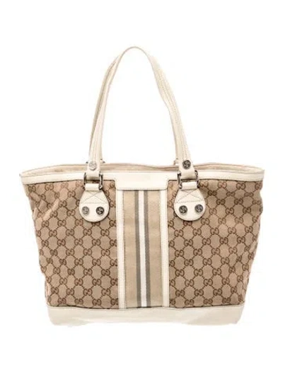 Pre-owned Gucci Gg Canvas Sunset In Neutral