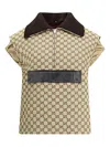 Gucci Bomber Gilet With Single Front Pocket In Multi