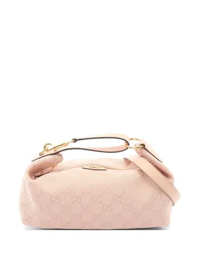 Pre-owned Gucci Gg Canvas Top Tote Bag In Pink