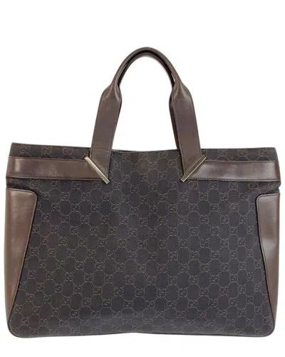 Gucci Gg Canvas Tote Bag (authentic Pre-loved) In Brown