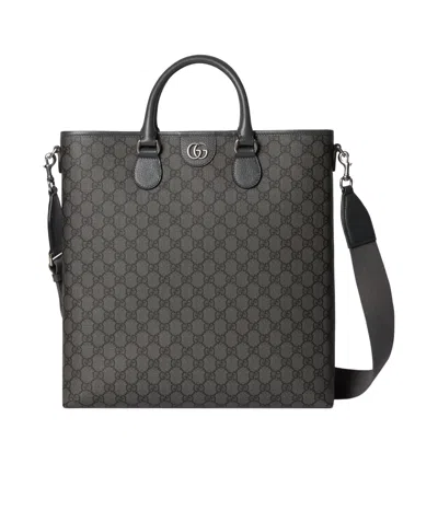 Gucci Gg Canvas Tote Bag In Black