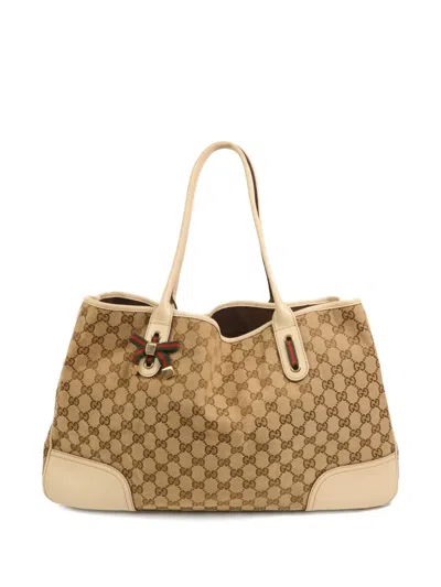 Pre-owned Gucci Gg Canvas Tote Bag In Neutral