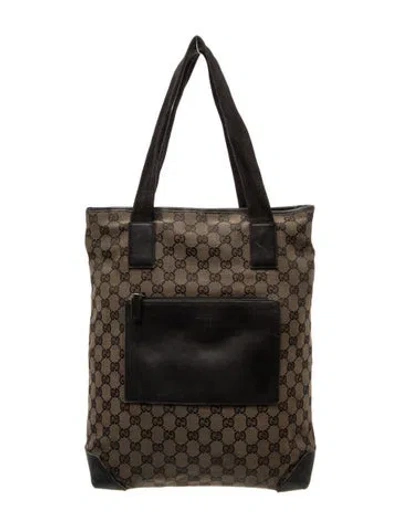 Pre-owned Gucci Gg Canvas Tote In Brown