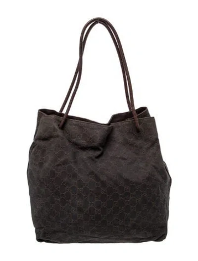 Pre-owned Gucci Gg Canvas Tote In Brown