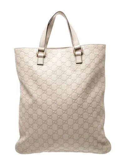 Pre-owned Gucci Gg Canvas Tote Medium In Neutral
