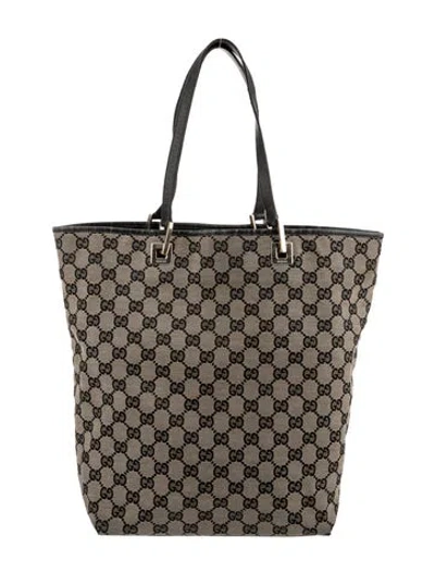 Pre-owned Gucci Gg Canvas Tote In Neutral