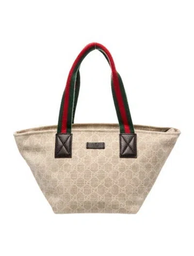 Pre-owned Gucci Gg Canvas Tote In Neutral