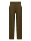 Gucci Tailored Canvas Gg Trousers In Green