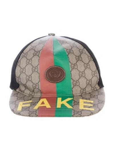 Pre-owned Gucci Gg Canvas Trucker Hat In Brown