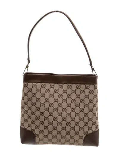 Pre-owned Gucci Gg Canvas Vintage Gg Canvas Shoulder Bag In Brown