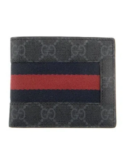 Pre-owned Gucci Gg Canvas Wallet In Black