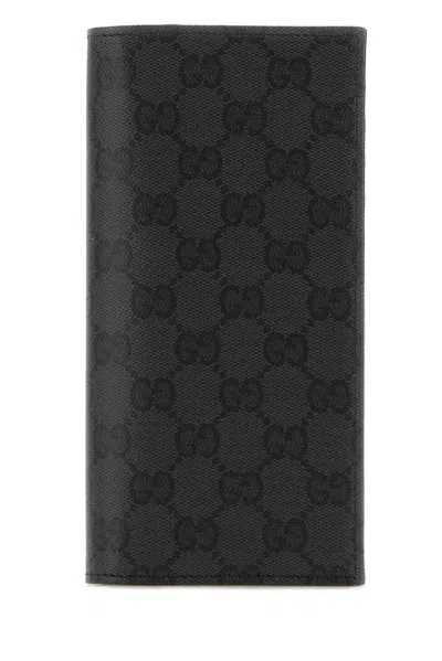 Gucci Gg Canvas Wallet In Black