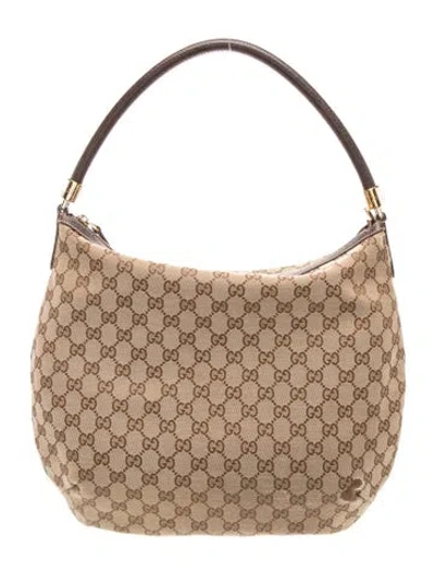 Pre-owned Gucci Gg Canvas Wave In Brown