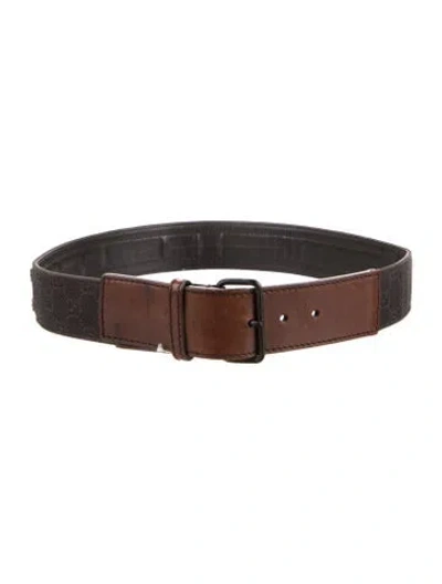 Pre-owned Gucci Gg Canvas Wide Waist Belt In Brown